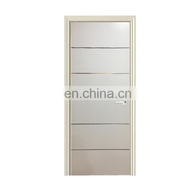 Nice 6 panel modern prehung bedroom veneer flush wooden doors price frame white aluminum house USA interior door