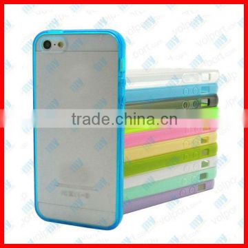 hot item dual color tpu +pc mobile phone case for iphone 5