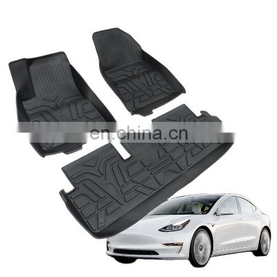 2017-2021 Durable Car Accessories Tpe Single layer Car Floor Mat Car Floor Cover For Tesla Model 3 Left Hand