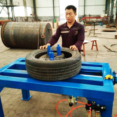 Austomatic no need electricity waste Tire double triple packing recycling machine