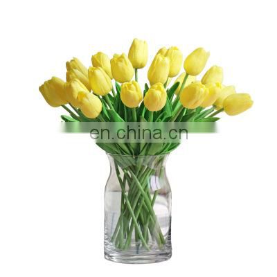 Hot Sales Wedding Decoration Bride Bouquet Beauty Silk Touch  Artificial Flower Tulip For Home and Garden Decoration
