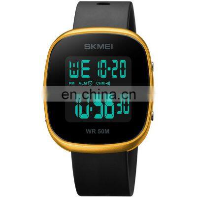 Skmei 1843 touch LED light men digital watch support OEM customize logo square dial men sport wristwatch