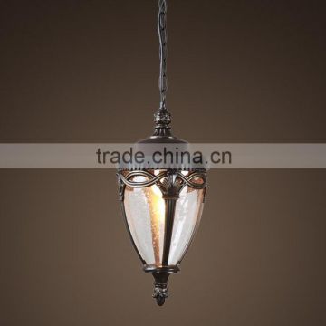 Hotel decorating clear galss hanging pendant lamp