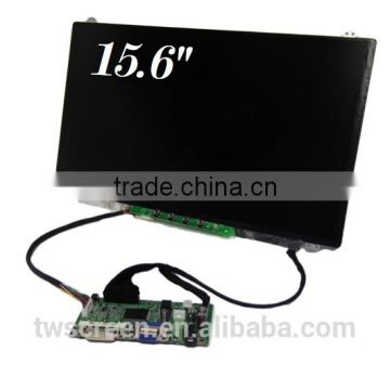 New 15.6" Tft Lcd Panel with Driver Board Kits, TWS156LHW with Contrast 500:1(Typ) for rugged PC