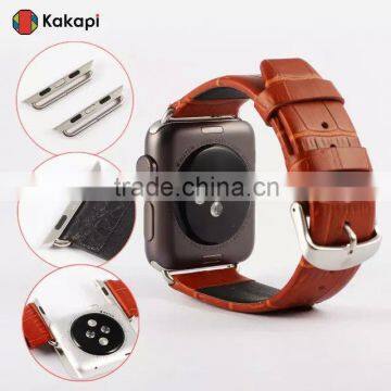 Kakapi Drawing Buckle Genuine Leather Watch Band Wrist Strap With Watchband ConnectorFor 42MM Apple Watch MT-3912