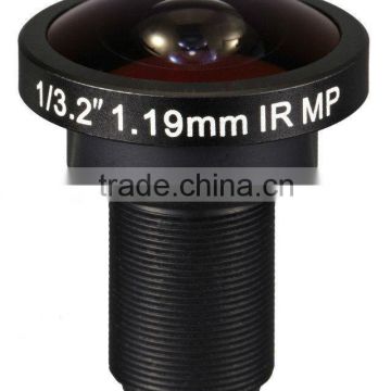 1.19mm 3mp HD Fisheye Lens 1/3.2" M12 185 Degrees For CCTV Security IP Camera (SL-RY119F20IR)