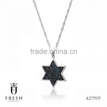 Fashion 925 Sterling Silver Necklace - 427919 , Wholesale Silver Jewellery, Silver Jewellery Manufacturer, CZ Cubic Zircon AAA