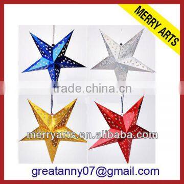 hot selling stars ceiling hanging decorations wholesale paper star christmas decor