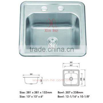 stainless steel kitchen sink single bowl