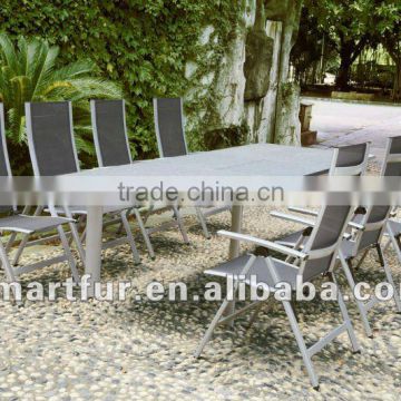 Folding furniture sets with extentive outdoor table