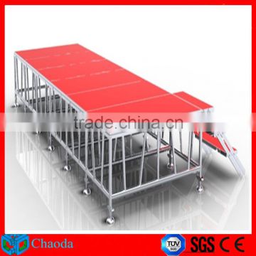 Hot sale Cheap CE ,SGS, TUV cetificited 1.22*1.22m or 1.22m*2.44m aluminum wedding party portable stage rental