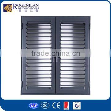 Rogenilan 45 series light adjustable louver grey color aluminium shutters interior