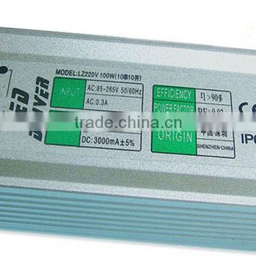 3000mA Constant current led driver 100W Waterproof ac/dc power supply