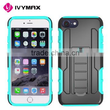 China supplier 3 in 1 holster combo robot stand cases for iphone 7