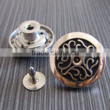 baroque style metal jeans button