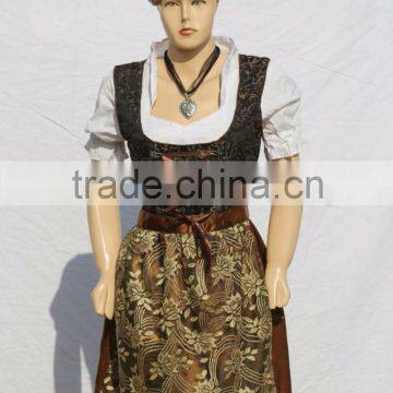 Brown classical Dirndl Trachten German Oktoberfest Bavarian Traditional Dirndl For Women