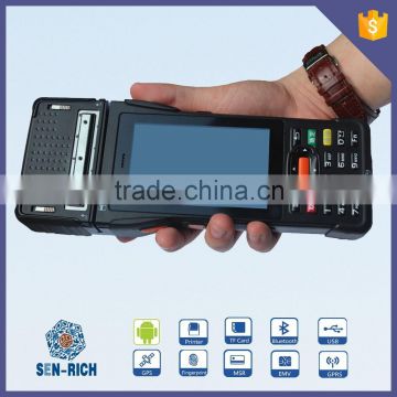 Android Portable Mobile POS Machine with 2" Printer,Card Reader,Wireless