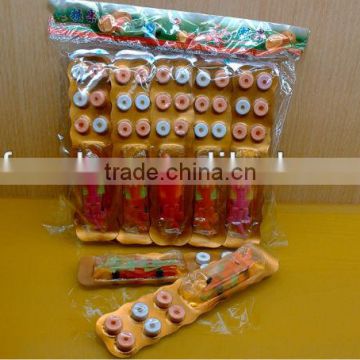 High Quality Cricle Press Candy with Plastic Toys