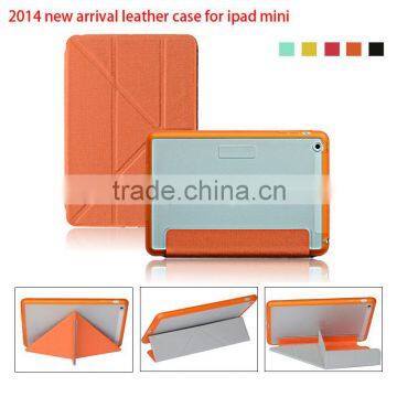 Fashion leather case cover for ipad mini