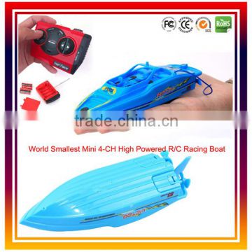 The World Smallest Mini 4-CH High Powered R/C Racing Boat with Air Filled Pool