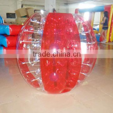 Hola red bumper ball/human bubble ball/bubbles football for sale