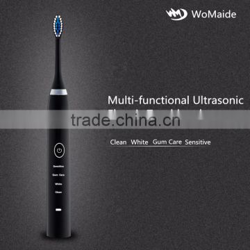 Gum massage toothbrush with charging indicator light