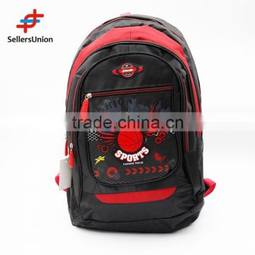 No.1 yiwu exporting commission agent wanted good quality black and red sports backpack