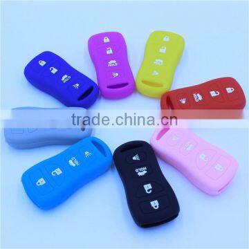 high quality 4 buttons silicone car key shell, key jacket for maxima,sentra etc..