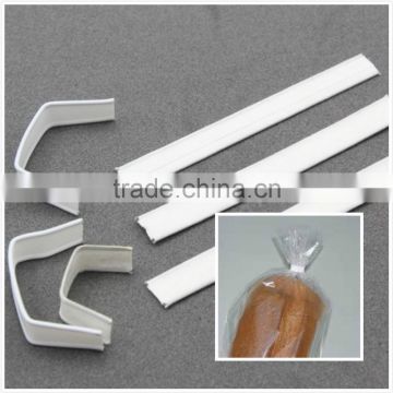 white plastic clip band for packing bread