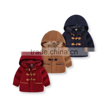 S16154A Wholesale Children Boys Spring Woolen Trench Coats