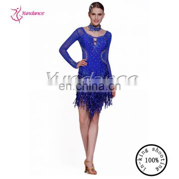 2016 Sequin Salsa Chinese Dance Costume For Ladies L-13104
