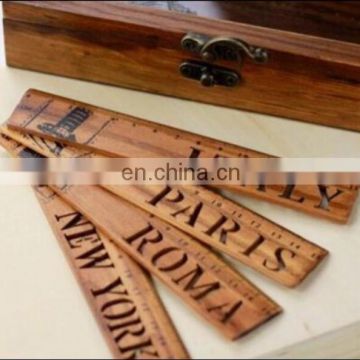 Vintage Student's Stationery Environmental Wood Material Rulers