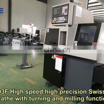 Swiss type machine metal cut cnc lathe H-F203E