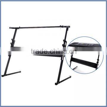 Clamp on music keyboard stand double X stand