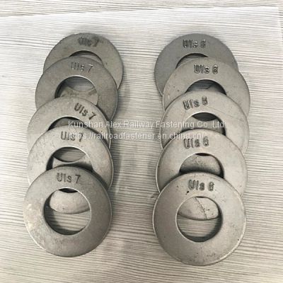 Railway accessories plain washer Uls6/Uls7 for spikes fastened rails