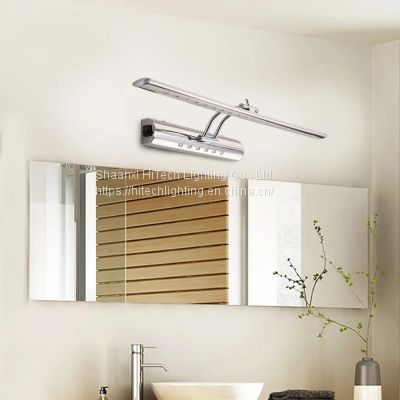 Bathroom Mirror Light 220v 110V 7W 40cm 9W 55cm Waterproof Stainless Steel Led Wall Lamp With Switch Sconce Wall Light
