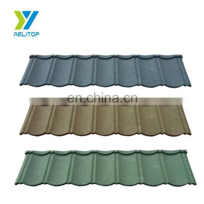 Relitop factory cheap building roofing material stone coated shingles metal roof tile philippines