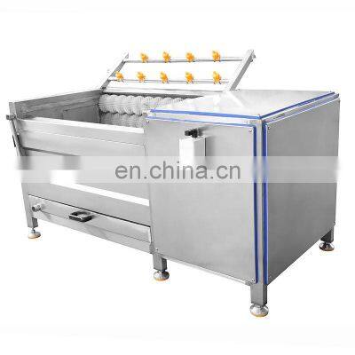 Commercial stainless steel potato cleaning ginger peeling vegetable carrot peeler machine