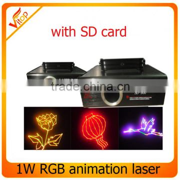 hot sells 1w rgb animation laser party decoration light
