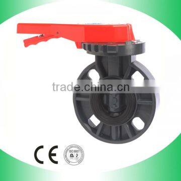 Ningbo/shanghai Plastic Grey Butterfly Valve(Handle Lever Type)