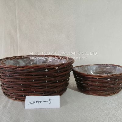 Garden Planter Hand-Woven Basket Woven Basket Fruit Woven Wicker Wholesale