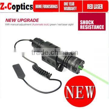 2015 New type automatic lock G27 green laser sight with Picatinny rail gun mount made in china
