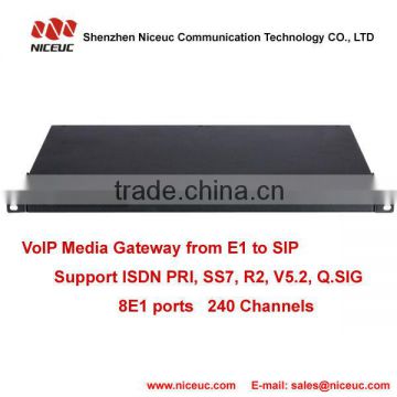 8 ports VoIP Media Trunk Gateway from E1 to SIP