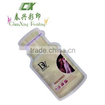 special shaped pouch for hair care product