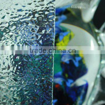5mm new design colored patterned glass