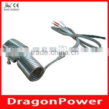 Hot runner spring heater for plastic machines