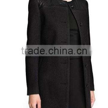 European and American big new women's woolen jacket and long sections temperament luxury single-breasted wool coat