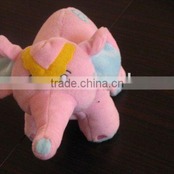 Stuffed pink elephant toy