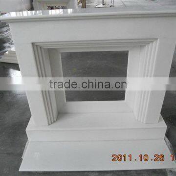 China cheap design well natural white marble fireplace