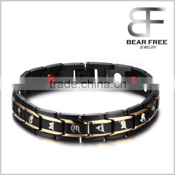 Stainless Steel Religious Magnetic Bracelets Negative Ions balance Germanium Infrared Ray bracelet
